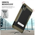 thumbnail image 3 of Case for iPhone XR, Brown Tri-Shield Rugged Cover [with Metal Kickstand + Wrist Strap Lanyard] for Apple iPhone XR (2018) (Size 6.1" model) (10R), 3 of 6