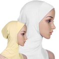 thumbnail image 5 of Ruanlalo Soft Solid Color Women Full Cover Scarf Cap Underscarf Neck Head Bonnet Hat Pink, 5 of 6