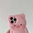 thumbnail image 3 of iPhone 11 Pro Max Case, Cute 3D Pig Cartoon Silicone Bumper Cover, Lightweight Shockproof Protective Case for Women Girls, Pink, 3 of 8