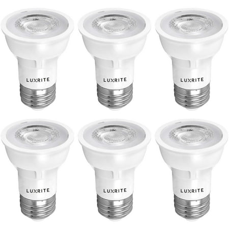 

Luxrite PAR16 LED Dimmable Spot Light Bulb 5.5W (50W Equivalent) 2700K Warm White 450 Lumens E26 6 Pack