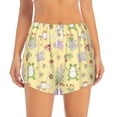 thumbnail image 4 of Lsque Frog Bee Printed Women's Running Shorts with Liner Pockets,Elastic Quick Dry Workout Athletic Gym Yoga Shorts,Womens High Waist Shorts-XX-Large, 4 of 9