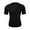 Black, variant on Men's Cool Dry Short Sleeve Compression Shirts, Sports Baselayer T-Shirts Tops, Athletic Workout Shirt