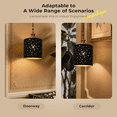 thumbnail image 7 of 2 Pack Cylinder Lamp Shades, SWAIFDEE Star Metal Lamp Shades,Small Black Lampshade Replacement for Lighting Fixture, 4.75x5in Small Table Lampshades Wall Lampshade, 7 of 7