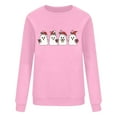 thumbnail image 4 of Xdegoge Christmas Shirts Women Long Sleeve Round Neck Top Cute Snowman Print Sweatshirt Family Xmas Holiday Graphic Tee Top Clothes for Christmas Ceremony, 4 of 4