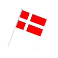 thumbnail image 2 of 100pcs Denmark Hand Held Shake Small Flag 14x21cm Polyester Denmark Hand Waving Flag With Plastic Flagpole For Decoration, 2 of 5