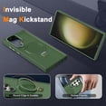 thumbnail image 5 of Case for Samsung Galaxy S23 Ultra with Magnetic Invisible Stand Compatible with MagSafe Lightweight and Translucent Matte Back Shockproof Protective Case Men Women Green, 5 of 14