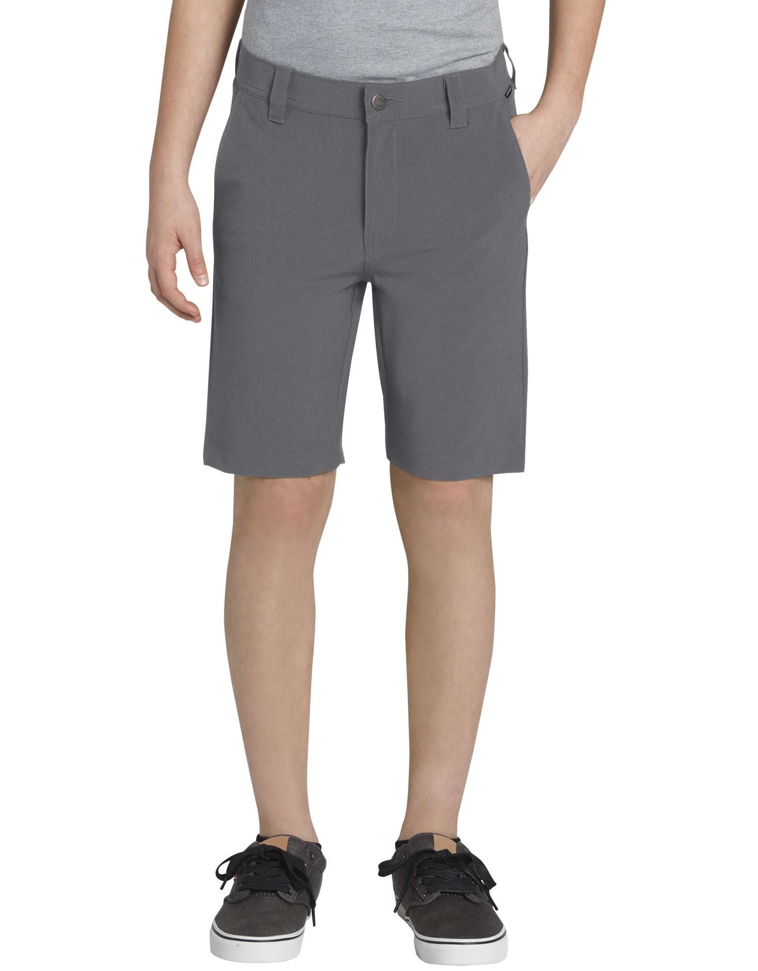 Dickies Boys' School Uniforms Performance Flex Hybrid Slim Fit Short