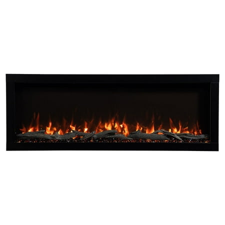 

Modern Ember Highmark 50 Inch Smart Linear Electric Fireplace - Sleek Hidden Vent Design Works with Alexa and Google Assistant