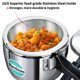 thumbnail image 4 of Hawkins Olla a presión triple de acero inoxidable de 2,5 litros con tapa interior, color plateado (HSST25), 4 of 5