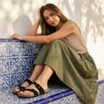 thumbnail image 4 of Cushionaire Lucky 100% Genuine Leather Suede Womens Sandals, Comfortable Cork Footbed Slides for Women with Adjustable Buckles, 4 of 20