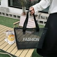 thumbnail image 4 of JAHH 1PCS Popular Simplicity Four Seasons Fashion Sheer Mesh Tote Mesh Zipper Travel Purse and Work Tote Sheer Women's Crossbody Bag, 4 of 8