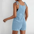 thumbnail image 4 of Women Jumpsuits on Under $5! Cagogo Women Casual Summer Rompers Overalls Tie Knot Strap Corduroy Shorts Jumpsuit Wide Leg Summer Casual One Piece Shortalls, 4 of 9