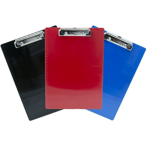 Saunders Recycled Plastic Clipboard - 0.50" Clip Capacity - 8 1/2" x 11" - Low Profile - Plastic - Multi - 3 / Pack | Bundle of 5 Packs