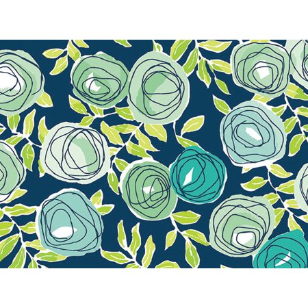 Retro Rose Gift Wrap Wrapping 16ft Roll Paper