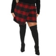 thumbnail image 2 of Gvmfive Plus Size Women Plaid Print Party Casual Mini Skirt, 2 of 8