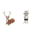 thumbnail image 1 of Escultura De Alce, Astronauta Y Reno, Adorno De Mesa, Figura De Ciervo, Estatua Para Sala De Estar, Oficina, Dormitorio, Decoración De Granja, Punk, Creativa, Moderna, Decorativa, Estante Para, 1 of 8