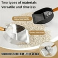 thumbnail image 5 of Cat Litter Scoop,Kitty Shovel with Hook and Hole,Metal Sifter Scooper Stainless Steel for Easy Cleaning,Durable and Heavy Duty,Odor-Free for Litter Box(Black For Long Particles), 5 of 9