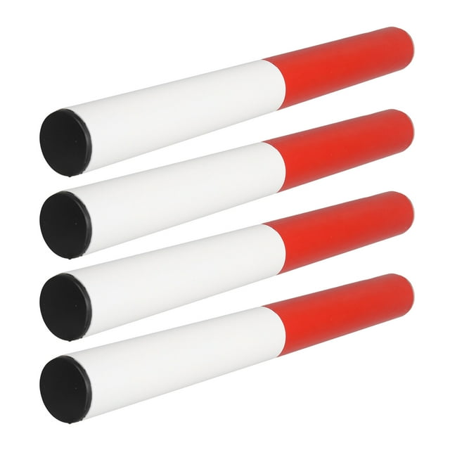 Baton Relay, Durable Reusable Red and White Track and Field Baton Relay for School Game