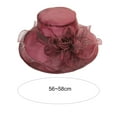 thumbnail image 6 of Eoperou Sun Hat Mesh Firm Stitching Flower Decor Wide Brim Medieval Beach Hat Beach Supply, 6 of 8