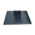 thumbnail image 1 of Tapete escurridor de platos de silicona para encimera conjunto negro, 1 of 9