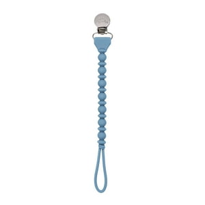 Itzy Ritzy Beaded Pacifier Clip, Blue Silicone