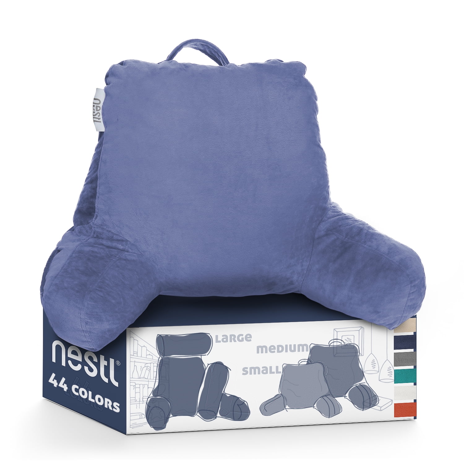 Nestl Backrest Reading Pillow, Bed Rest Pillow with Arms for Sitting In