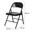 thumbnail image 4 of Hampden Furnishings Bernadine Collection Basics All Metal Folding Chair, Black, Pack of 4, 4 of 7
