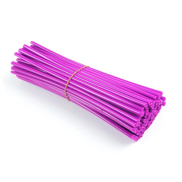 Protector de radios de rueda para motocicleta, Kit de envolturas protectoras para llantas de Motocross, color morado, 36 Uds. Jadeshay A