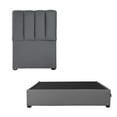 thumbnail image 1 of Box Base cama Individual + Cabecera Kami Gris, 1 of 6