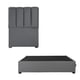 thumbnail image 1 of Box Base cama Individual + Cabecera Kami Gris, 1 of 6