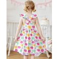 thumbnail image 4 of Arshiner Toddler Dress Girls Summer Ruffle Sleeve Backless Dresses Casual Sundress with Pockets, 4 of 6