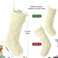 thumbnail image 2 of Personalized Christmas Stockings, Christmas Stockings with Name Tags, 17.7 inch Large Cable Knitted Xmas Hanging Stocking with Blank Bead Wood Tag, Knitted Stockings for Mantels, Fireplace Decor, 2 of 7