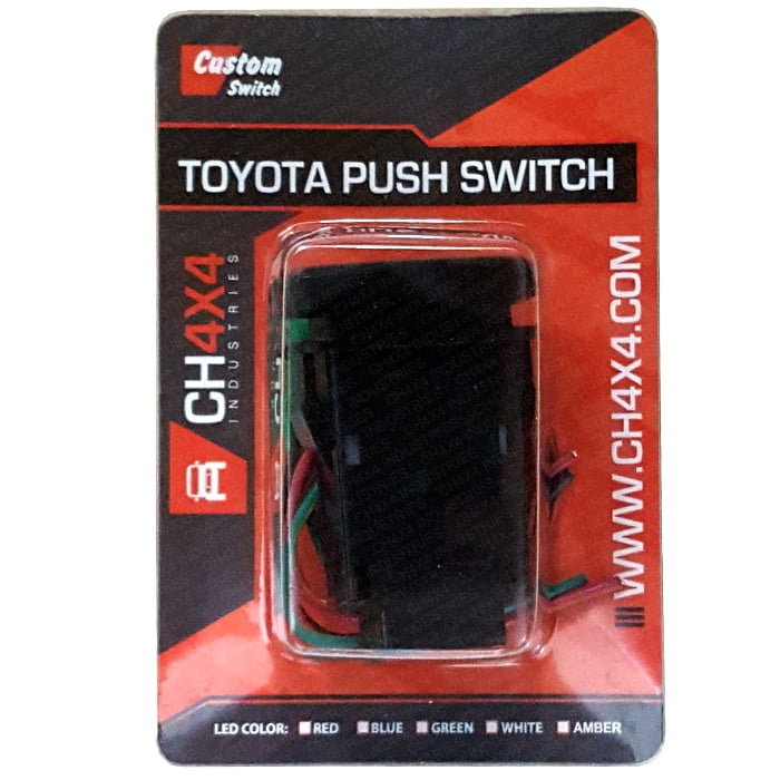 Blue LED CH4X4 Push Switch for Toyota FJ Cruiser Off-Road Lights Symbol