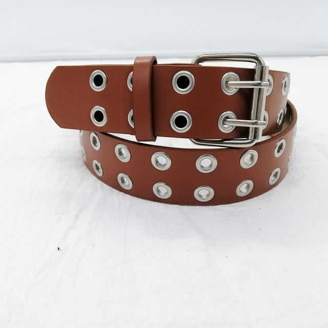 Cinturón Baotou con hebilla de doble pasador de moda, accesorios para mujer, cinturón con hebilla de doble agujero para jeans, cinturón con hebilla de doble agujero para estudiantes