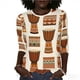 thumbnail image 1 of Otoño 3/4 Manga Tops para las Mujeres 2025 Blusa Impresa, Camiseta de Verano de Manga Corta Casual para Vestidos Diarios Vestidos, 1 of 9
