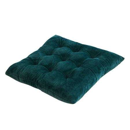 

Samdeem Solid Color Thickened Crystal Velvet Cushion Office Chair Sofa Cushion Student Stool Adjustment Hip Cushion (Green 100%Polyester)