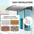 thumbnail image 4 of GUANSU-CN Polycarbonate Awning (ABS Frame) - Brown Panel with Black Bracket, 32 inch x 60 inch, UV/Rain Protection for Windows & Doors, 4 of 8