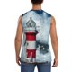 thumbnail image 4 of Fotbe Circular Lighthouse Men's Camiseta sin Mangas Estampada para Hombres, Playera Casual para Gimnasio, Entrenamiento, Playa-Small, 4 of 7