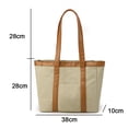 thumbnail image 2 of Women's Canvas Shoulder Bags Retro Casual Handbags Work Bag Tote Purses - khaki, 2 of 5