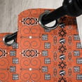 thumbnail image 3 of Ambesonne African Grommet Curtain, Ornaments, 50" x 96", Orange Black White, 3 of 6