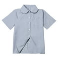 thumbnail image 1 of MYG Chemise Blanche Uniforme JK à Manches Courtes Col Rond pour Étudiantes Été Japon, 1 of 9