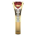 thumbnail image 3 of Clara Pucci 18K Yellow Gold 3.39 Natural Garnet Engraveable Engagement Ring + Wedding Band Set, 3 of 7