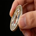 thumbnail image 4 of shyuyusa Crusader Pattern Metal Challenge Coin, Antique Engraved Token for Faith Collection Desktop Retro Artistic Craft Ornament, 4 of 6