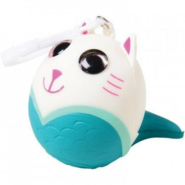 US Toy 4643 Squishy Purrmaid Toy with Glitter Eyes