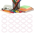 thumbnail image 1 of 20Pcs Transparent Flexible Loose Leaf Book Binder Rings Flexible Notebook Rings For Cards, Document  And Swatches Organization, 1 of 8