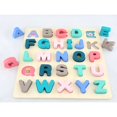 thumbnail image 1 of IFIT Montessori Étui Majuscule en Bois Alphabet Casse-Tête, Jouet Montessori Matériaux de Langues, 1 of 1
