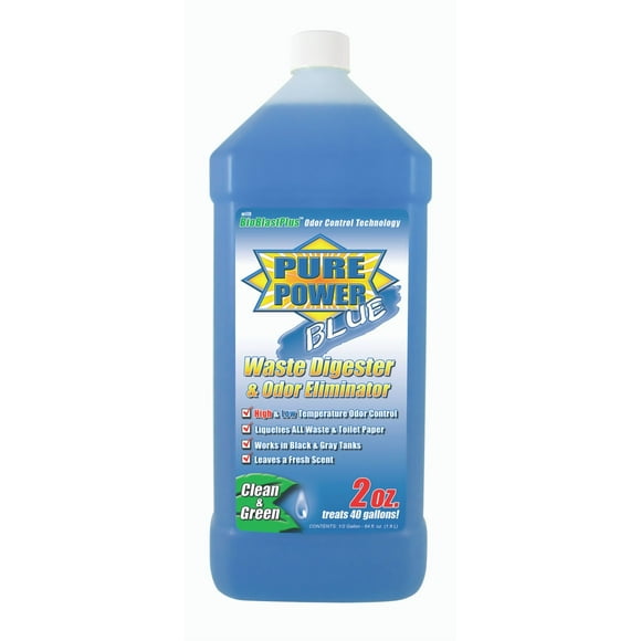 Valterra Waste Holding Tank Treatment V23003 Pure Power; Blue; Biological Treatment Used To Break Down Waste and Tissue; Without Formaldehyde; Fresh Clean Scent; Without Lubricant