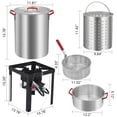thumbnail image 7 of Kojooin Turkey Deep Fryer, 30-Quart Cooking Kit and 10-Quart Kit, 50,000 Btu Outdoor Propane Deep Fryer, Aluminum Turkey Deep Fryer and Propane Burner Kit, Outdoor Deep Fryer with Burner Holder, 7 of 7
