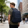 thumbnail image 4 of KEVCHE Classic Solid Color 21 Inch Backpack, Padded Shoulder Straps for Work Office Gym and Sports, Travel Commute Daypack with Multiple Compartments, Durable Lightweight Rucksack for Daily Use, 4 of 7