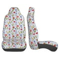 thumbnail image 3 of Honeii Tulips Flowers Print Car Seat Covers 2 Pieces, Full Set Universal Seat Covers for Cars, Waterproof Auto Seat Protectors, 3 of 7